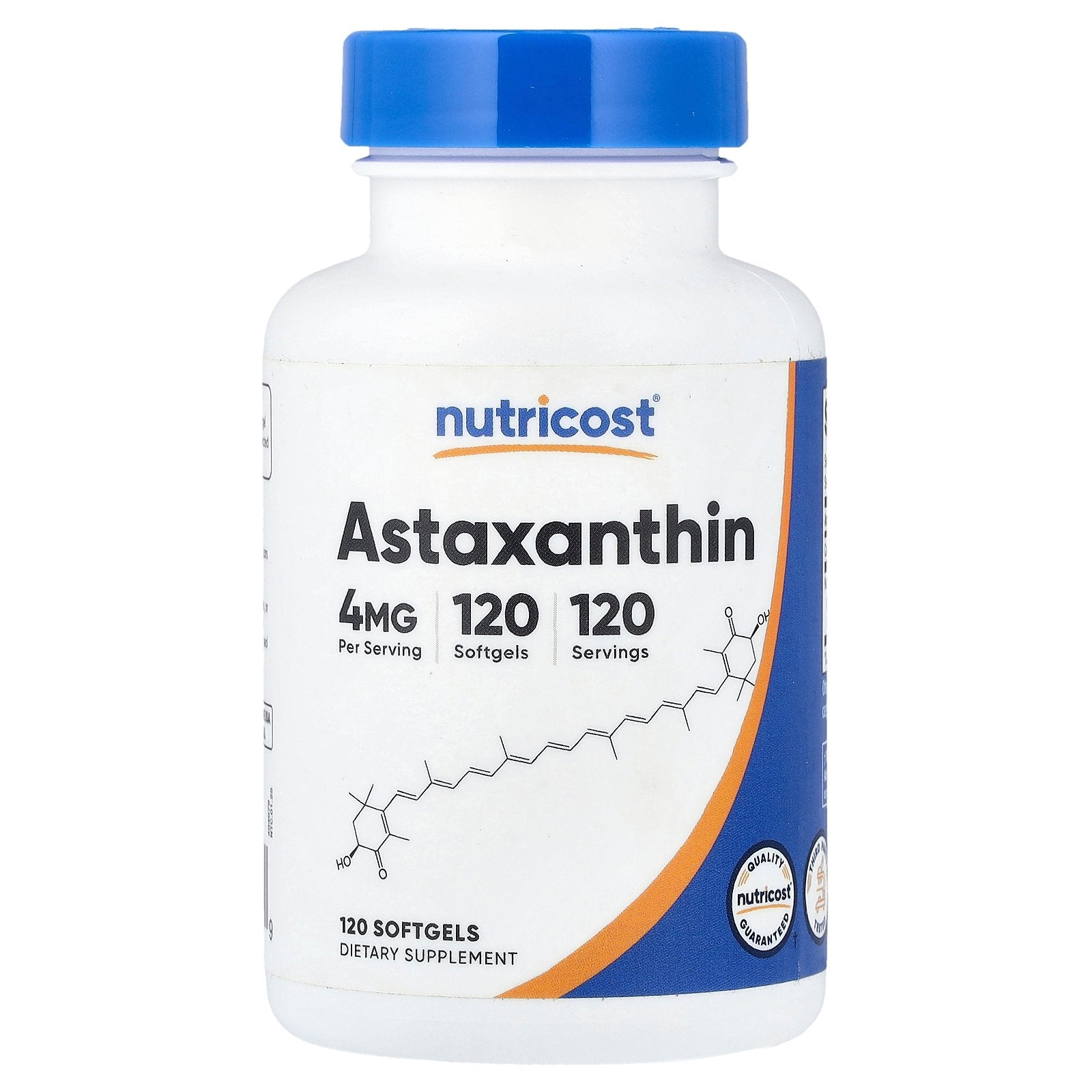 Nutricost, Astaxanthin, 4 mg, 120 Softgels
