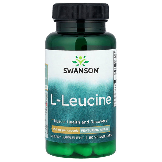 Swanson, L-Leucine, 500 mg, 60 Vegan Caps