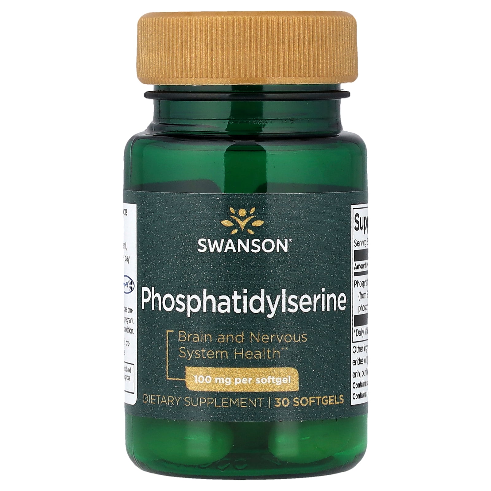 Swanson, Phosphatidylserine, 100 mg, 30 Softgels
