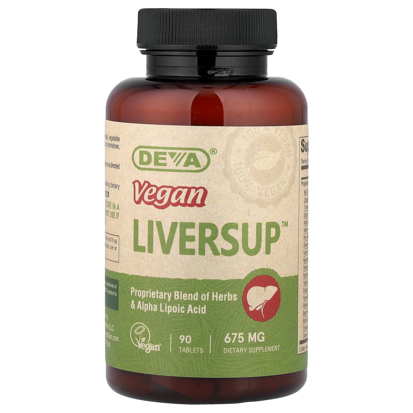 Deva, Vegan Liversup™, 675 mg, 90 Tablets