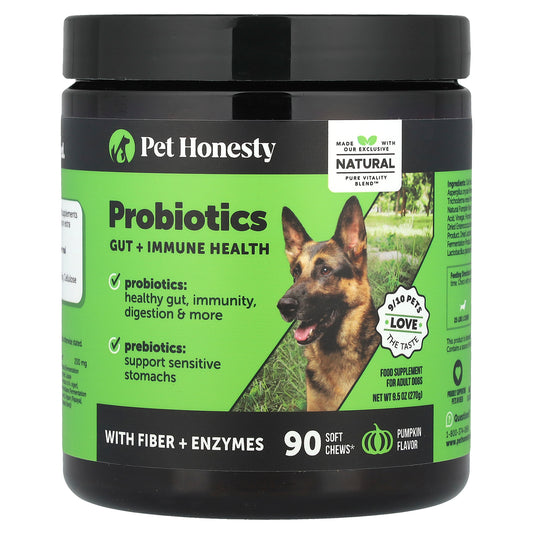 Pet Honesty, Probiotics, For Adult Dogs, Pumpkin, 90 Soft Chews, 9.5 oz (270 g)