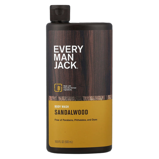 Every Man Jack, Body Wash, Sandalwood, 16.9 fl oz (500 ml)