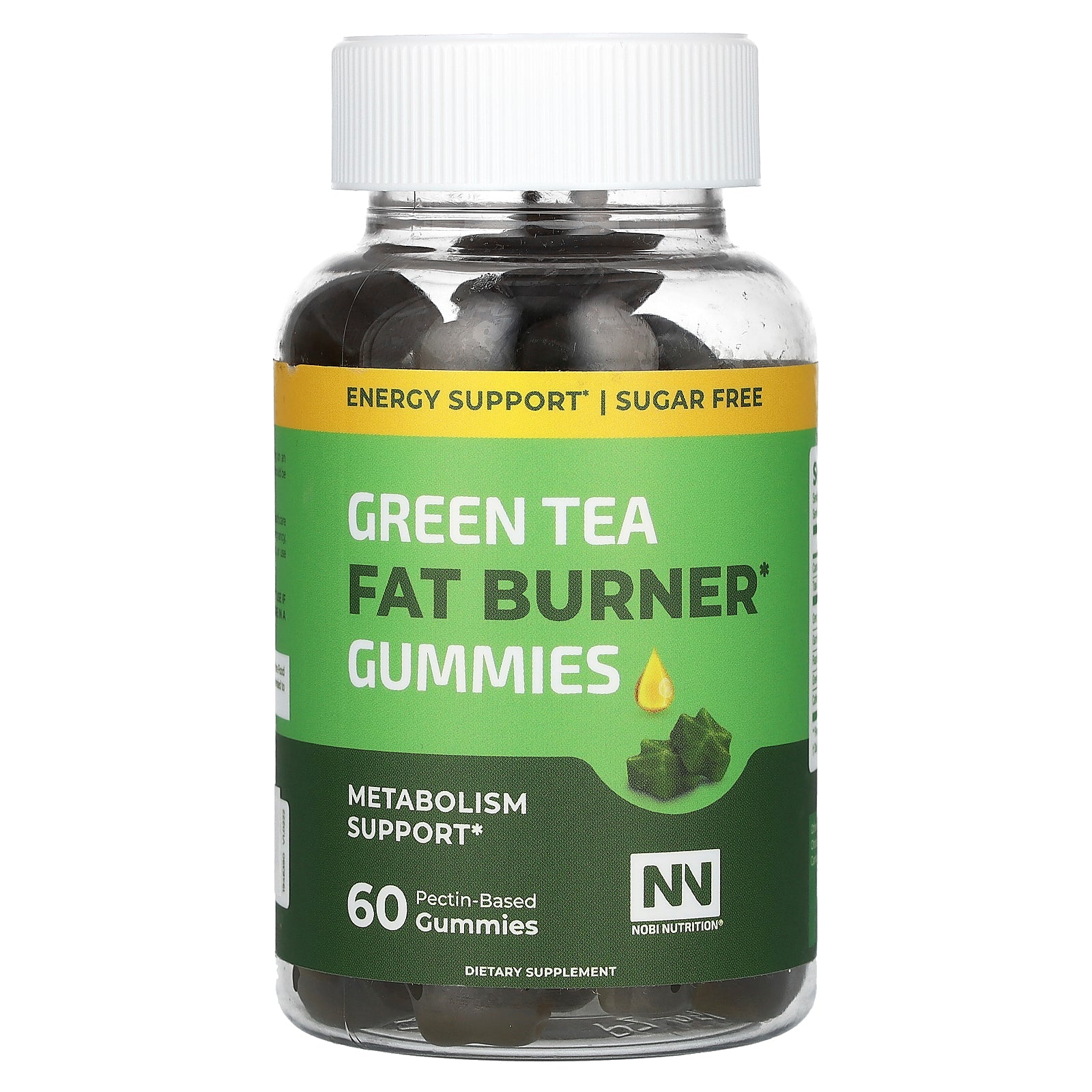 Nobi Nutrition, Green Tea Fat Burner Gummies, 60 Pectin-Based Gummies