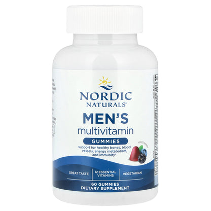 Nordic Naturals, Men's Multivitamin Gummies, Mixed Berry, 60 Gummies