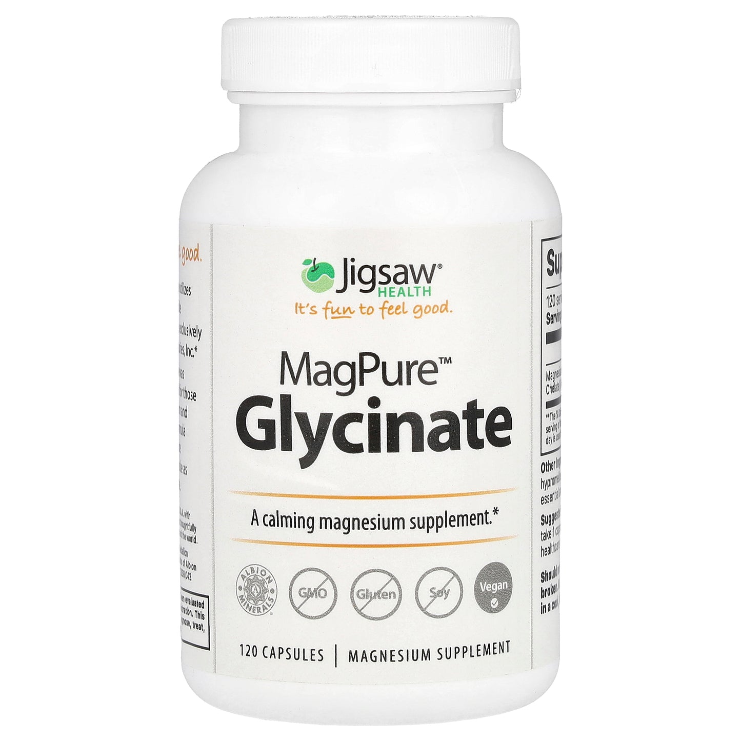 Jigsaw Health, MagPure™ Glycinate, 120 Capsules (50 mg per Capsule)