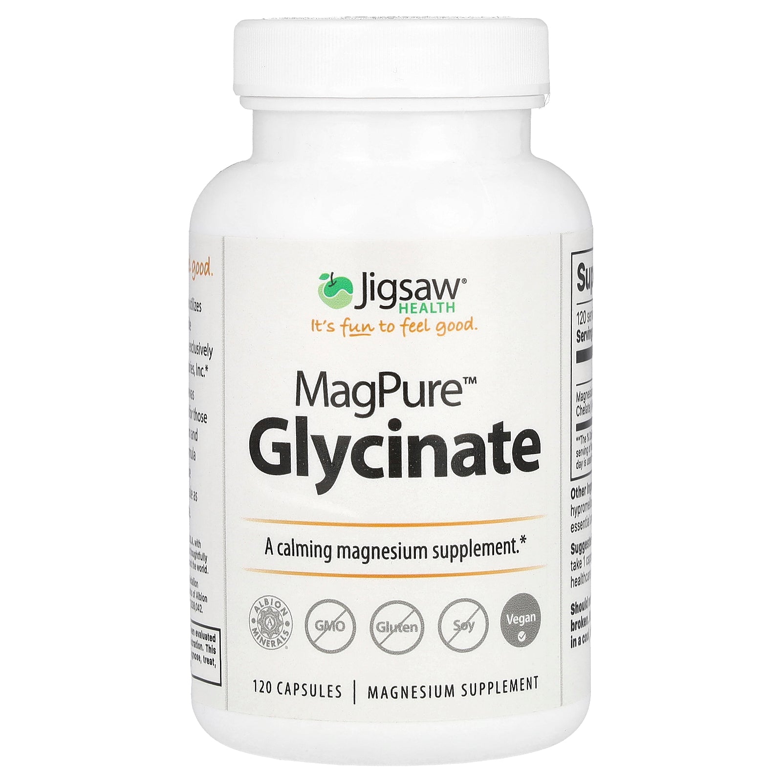 Jigsaw Health, MagPure™ Glycinate, 120 Capsules (50 mg per Capsule)