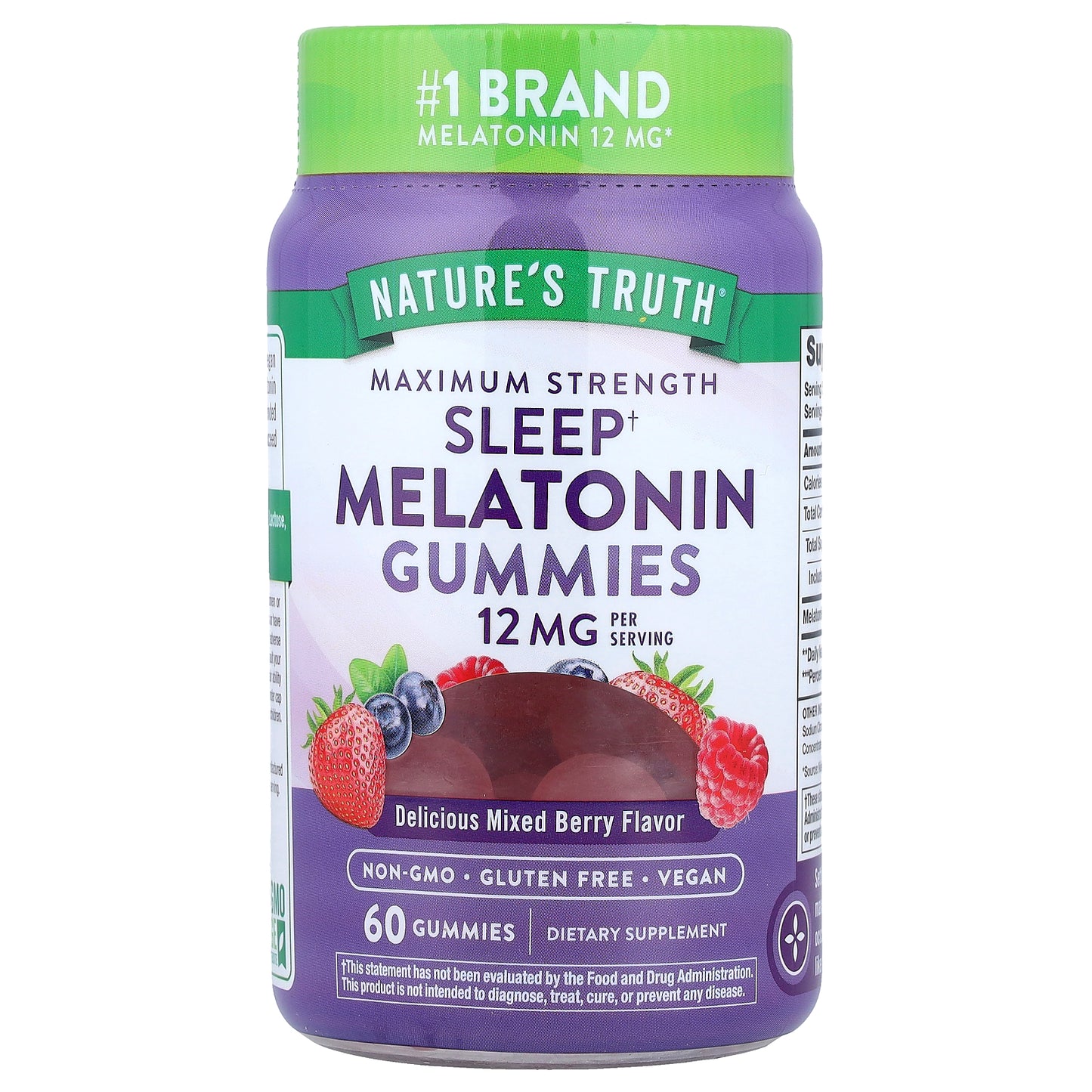 Nature's Truth, Sleep Melatonin Gummies, Mixed Berry, 60 Gummies (6 mg per Gummy)