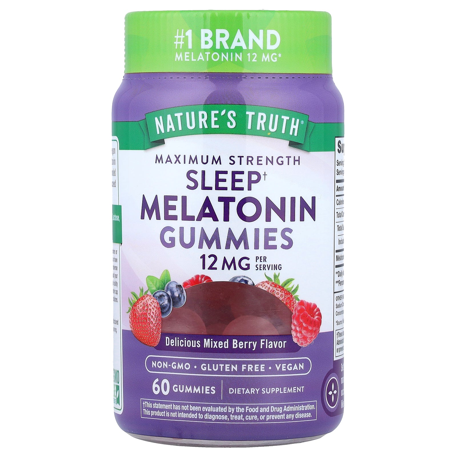 Nature's Truth, Sleep Melatonin Gummies, Mixed Berry, 60 Gummies (6 mg per Gummy)