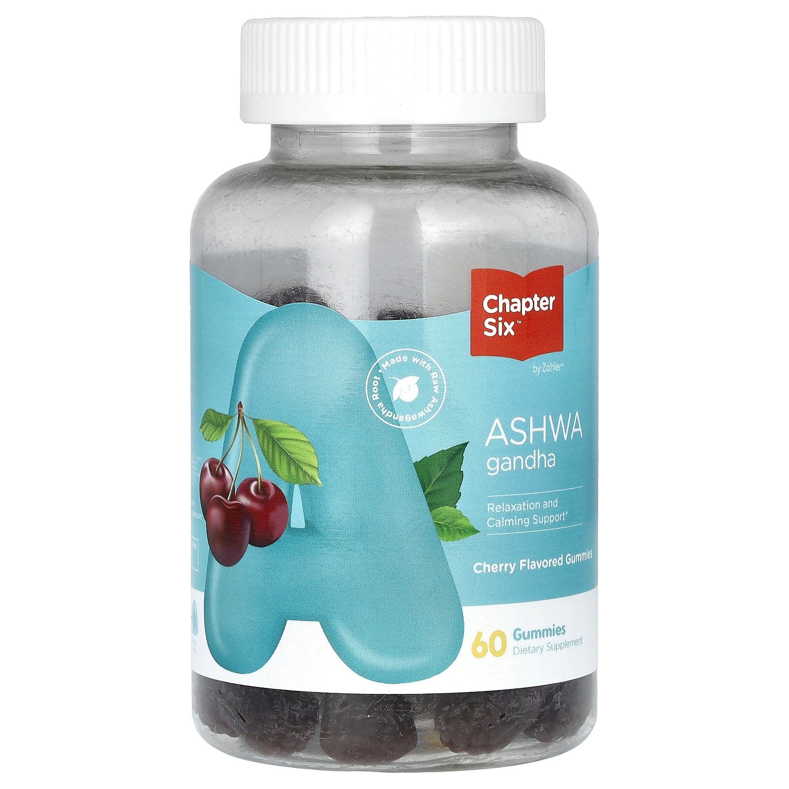 Chapter Six, Ashwagandha Gummies, Cherry, 60 Gummies (150 mg per Gummy)