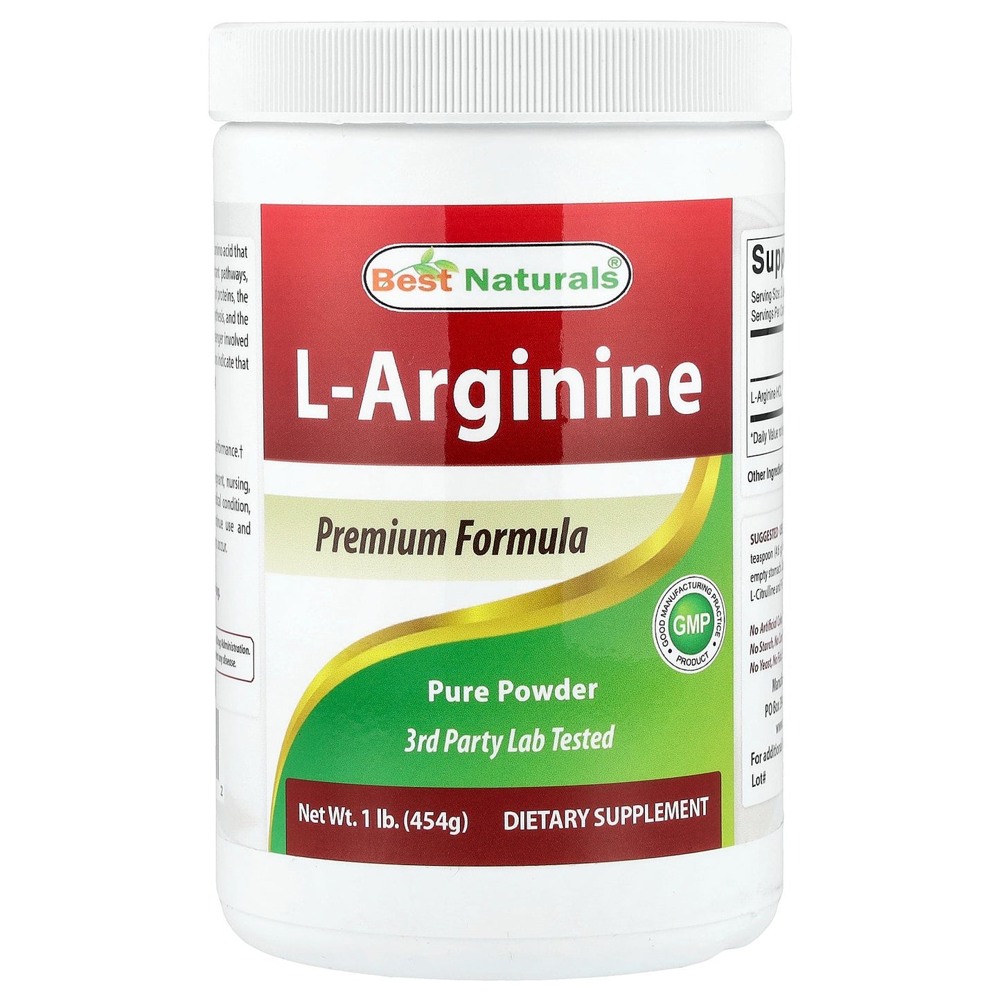 Best Naturals, L-Arginine, 1 lb (454 g)