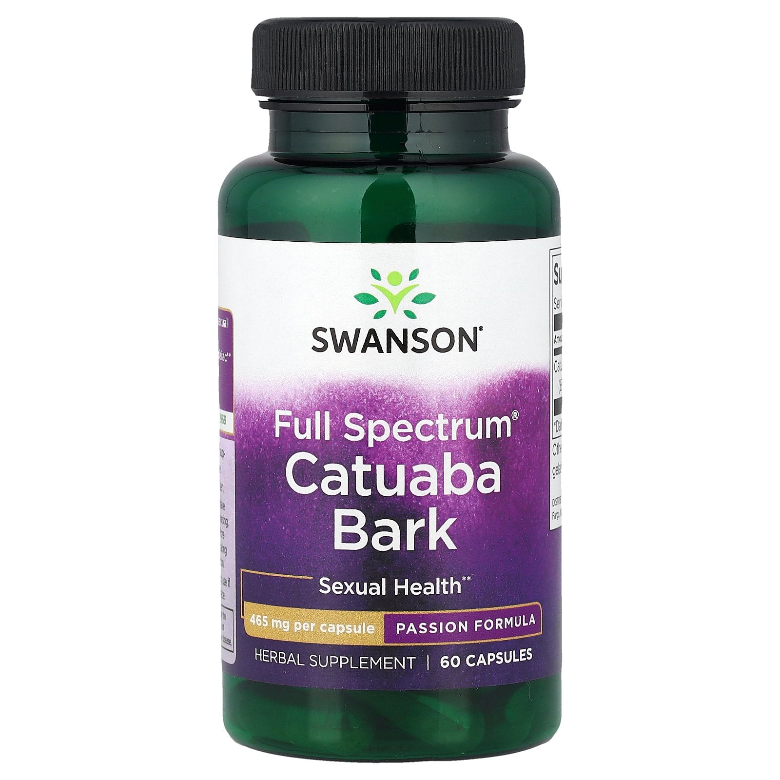Swanson, Full Spectrum® Catuaba Bark, 465 mg, 60 Capsules