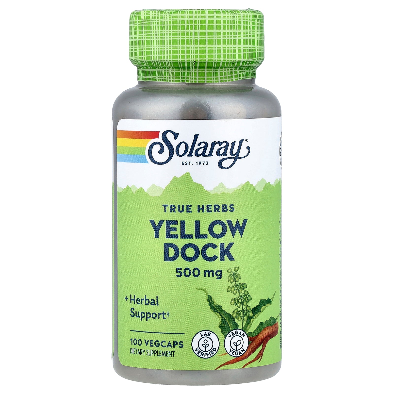 Solaray, True Herbs, Yellow Dock, 500 mg, 100 VegCaps