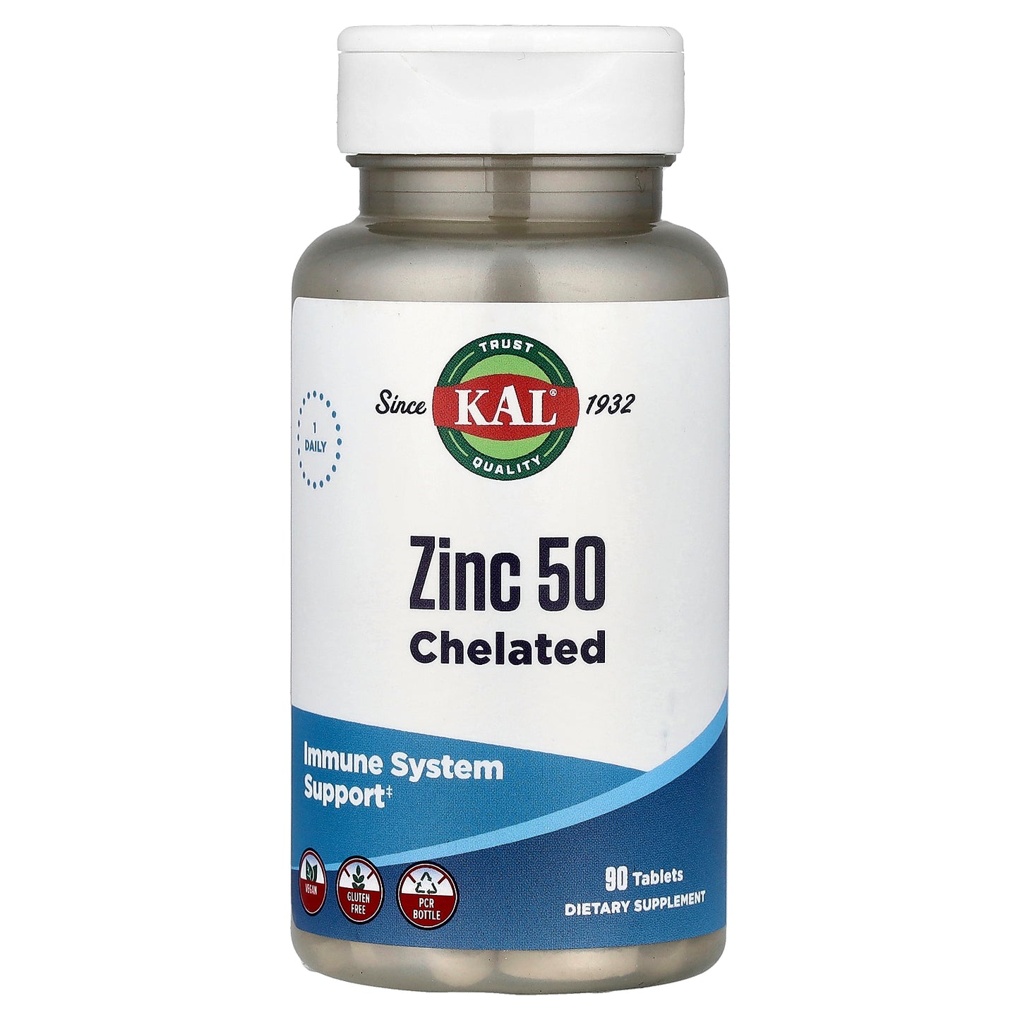 KAL, Zinc 50 Chelated, 90 Tablets