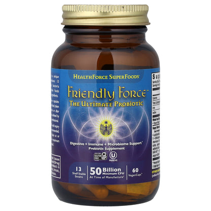 HealthForce Superfoods, Friendly Force™, The Ultimate Probiotic, 60 VeganCaps™