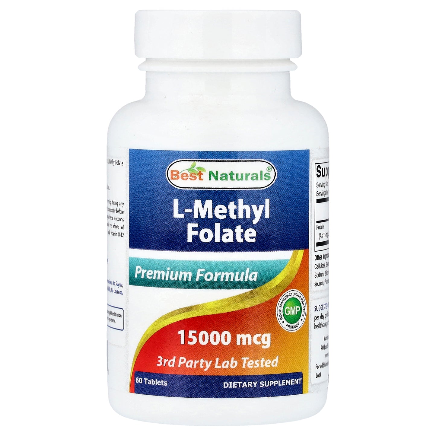 Best Naturals, L-Methyl Folate, 60 Tablets (25,000 mcg per Tablet)