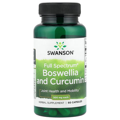 Swanson, Full Spectrum® Boswellia and Curcumin, 60 Capsules