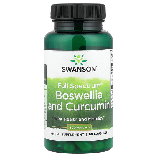 Swanson, Full Spectrum® Boswellia and Curcumin, 60 Capsules