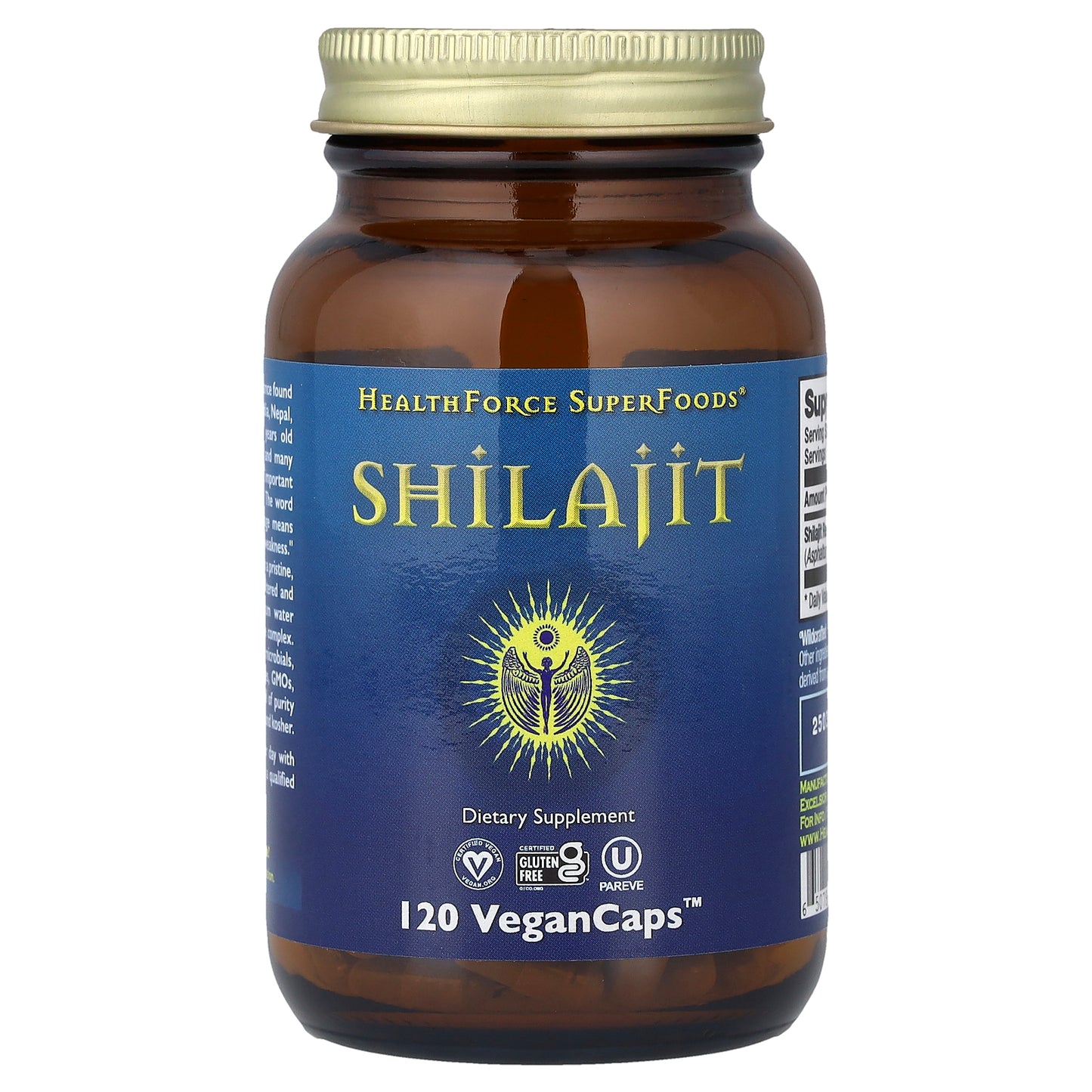 HealthForce Superfoods, Shilajit, 120 Vegan Caps (200 mg per Capsule)
