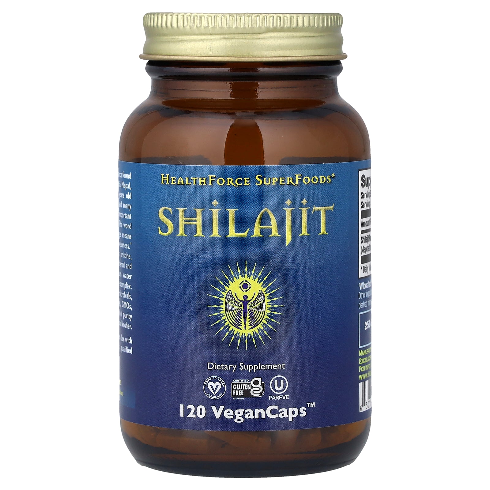HealthForce Superfoods, Shilajit, 120 Vegan Caps (200 mg per Capsule)