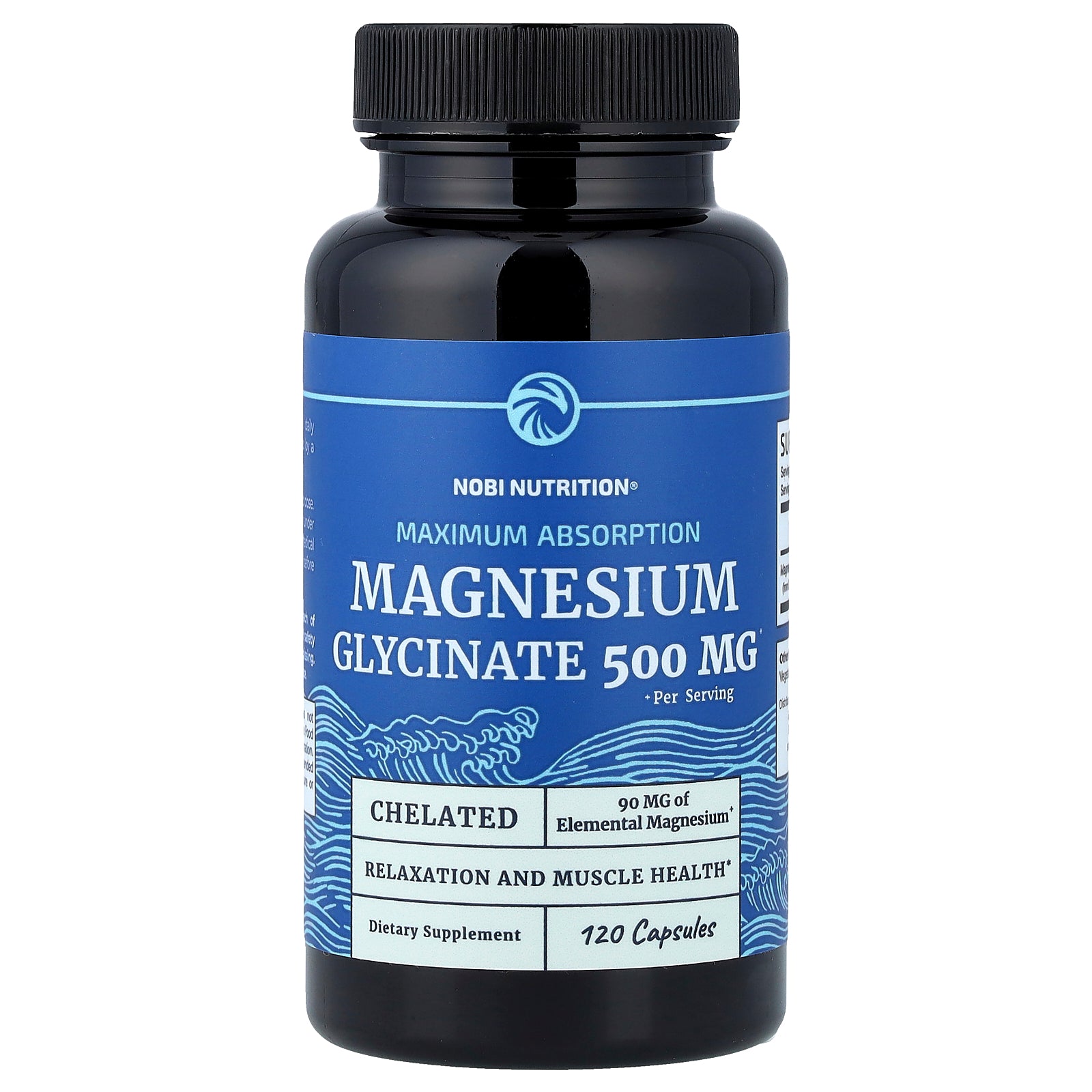 Nobi Nutrition, Magnesium Glycinate, Maximum Absorption, 120 Capsules (250 mg per Capsule)