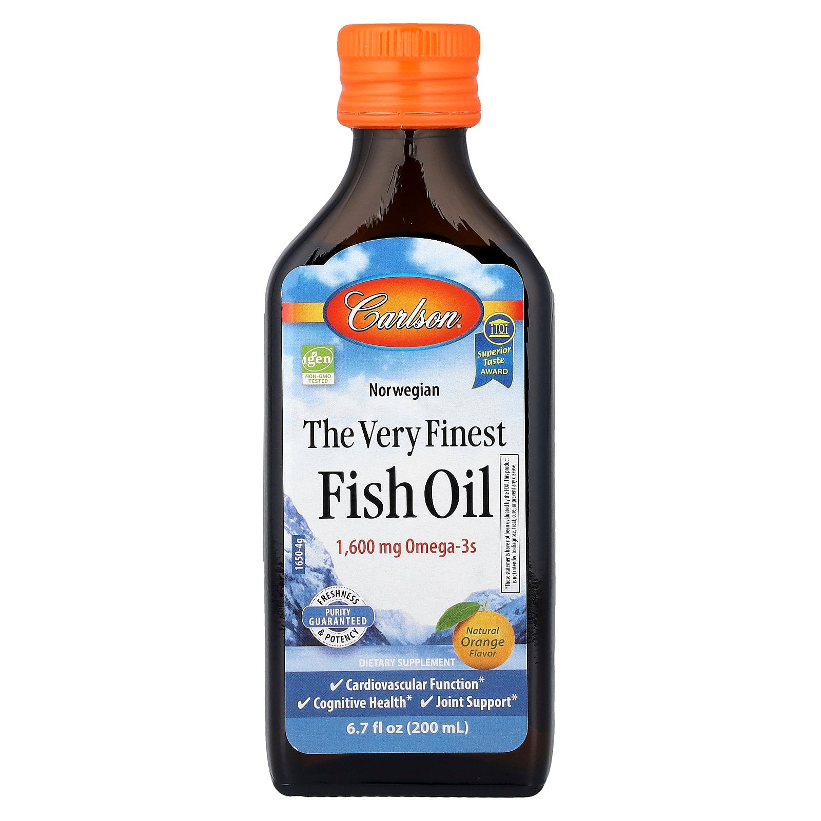 Carlson, Norwegian, The Very Finest Fish Oil, Natural Orange, 6.7 fl oz (200 ml)