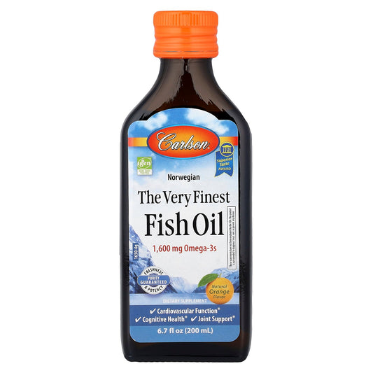 Carlson, Norwegian, The Very Finest Fish Oil, Natural Orange, 6.7 fl oz (200 ml)