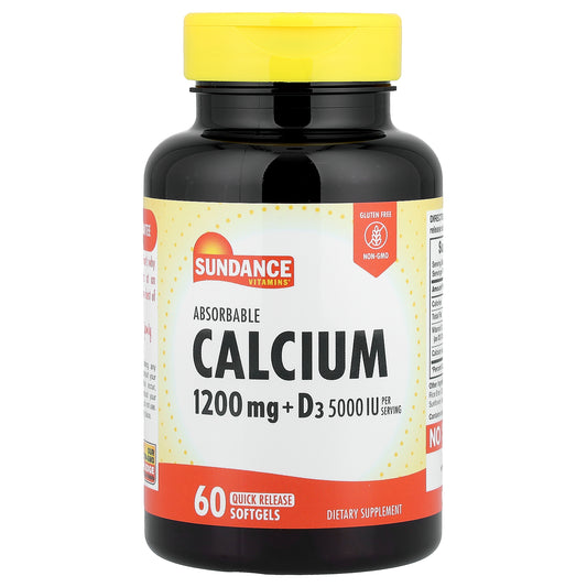 Sundance Vitamins, Absorbable Calcium + D3, 60 Quick Release Softgels