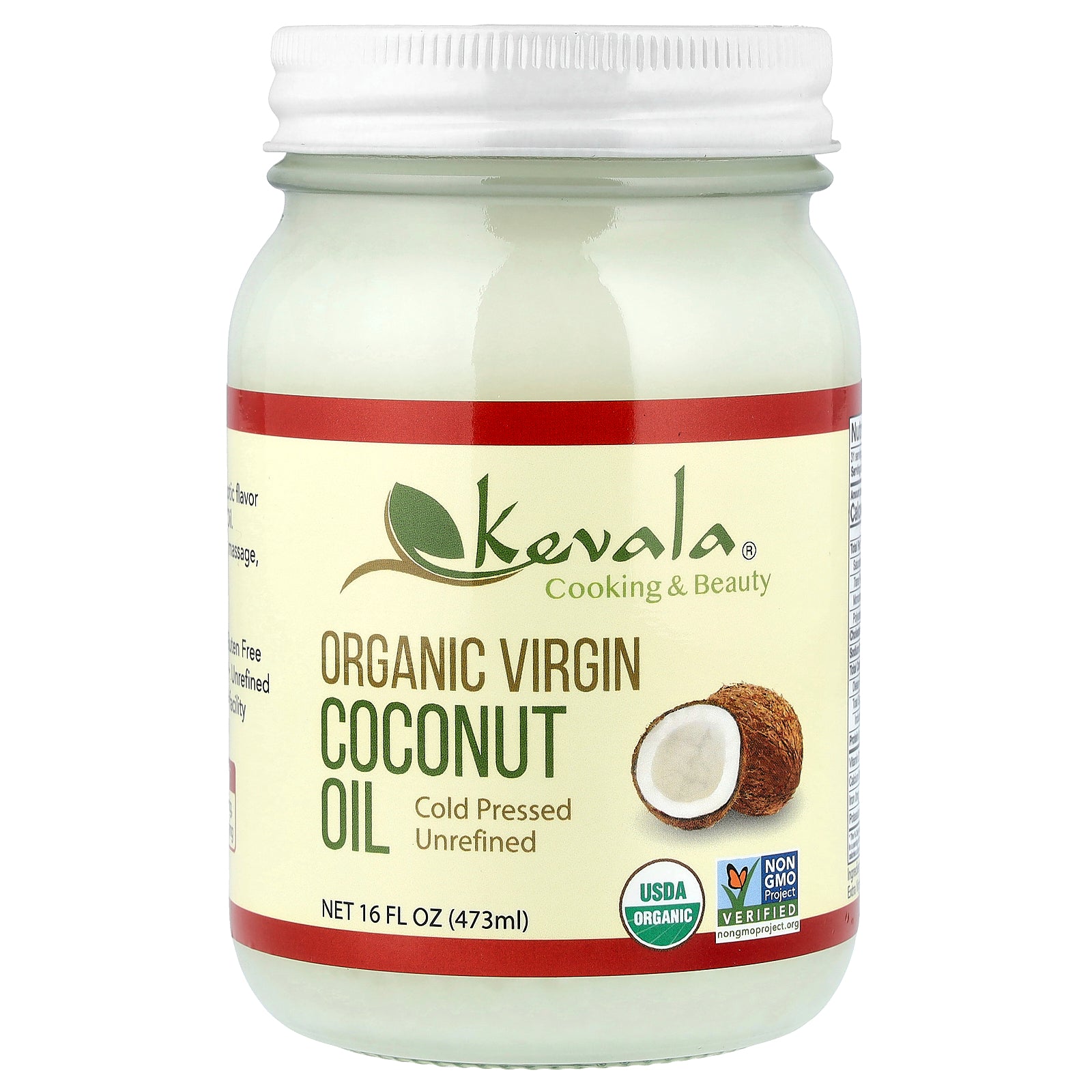 Kevala, Organic Virgin Coconut Oil, 16 fl oz (473 ml)