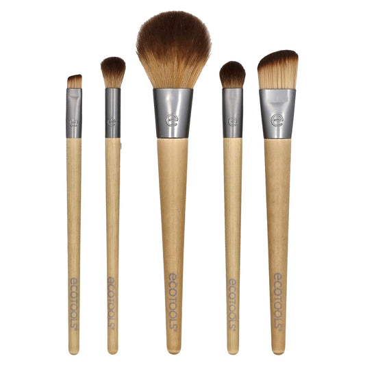 EcoTools, Start The Day Beautifully Brush Set, 5 Piece Set & Storage Tin