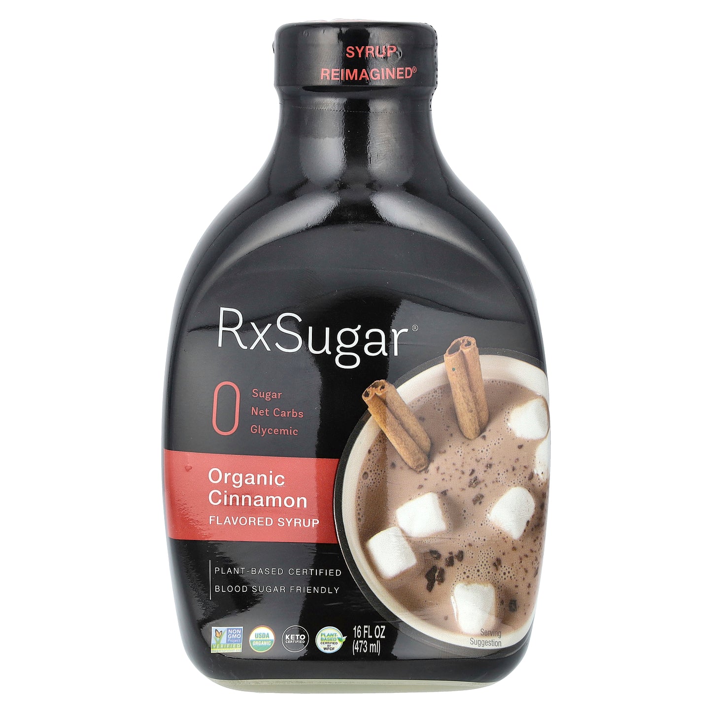 RxSugar, Organic Cinnamon Syrup, 16 fl oz (473 ml)
