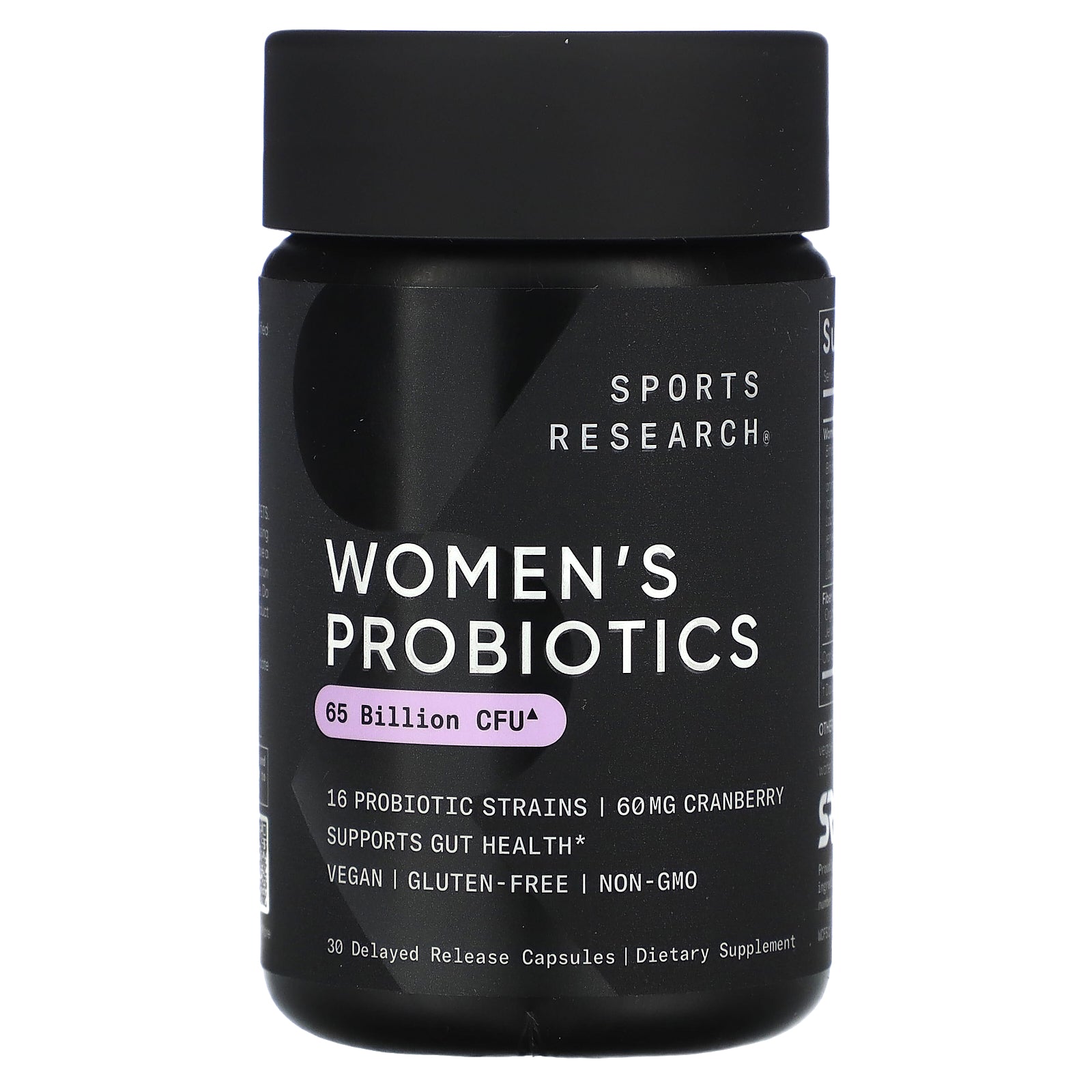 Sports Research, Women's Probiotics, Cranberry, 65 Billion CFU, 30 Delayed Release Capsules