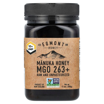 Egmont Honey, Manuka Honey, Raw And Unpasteurized, UMF 10+, MGO 263+, 17.6 oz (500 g)