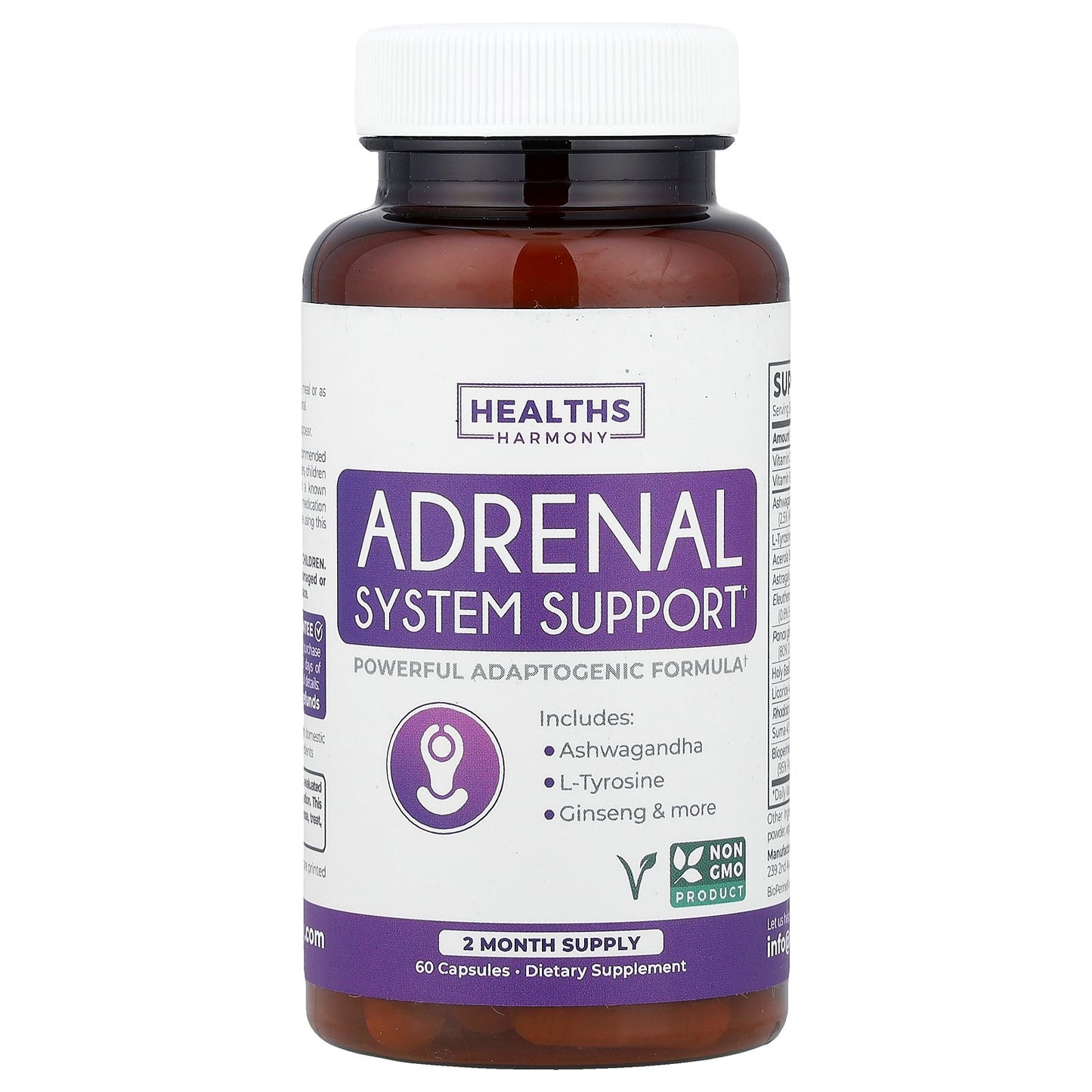 Healths Harmony, Adrenal System Support, 60 Capsules