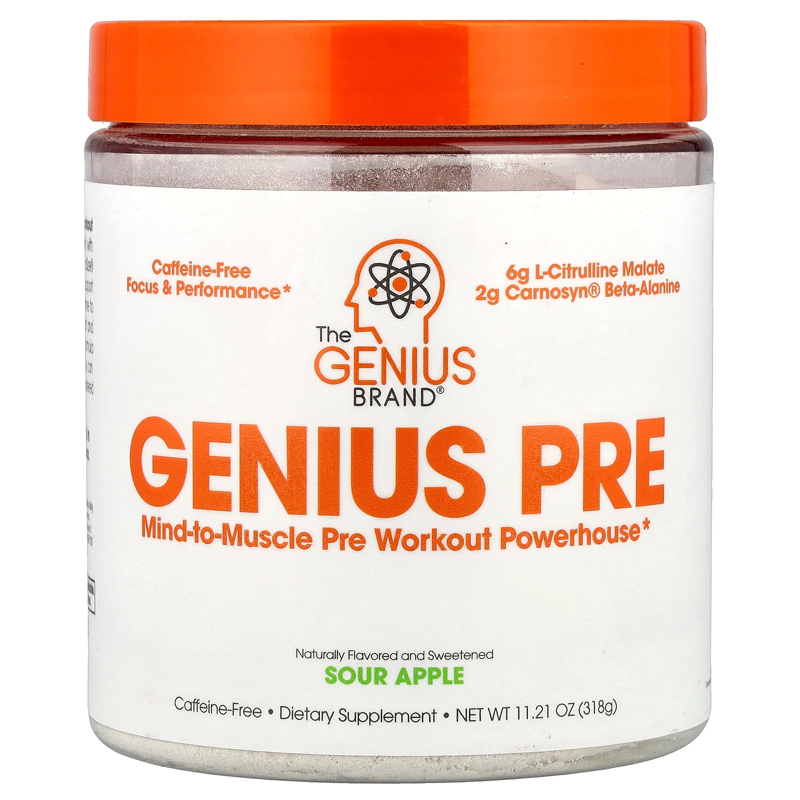 The Genius Brand, Genius Pre, Sour Apple, 11.21 oz (318 g)