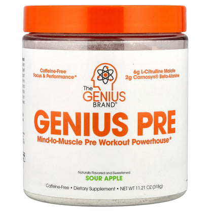 The Genius Brand, Genius Pre, Sour Apple, 11.21 oz (318 g)