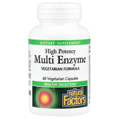 Natural Factors, Multi Enzyme, High Potency , 60 Vegetarian Capsules