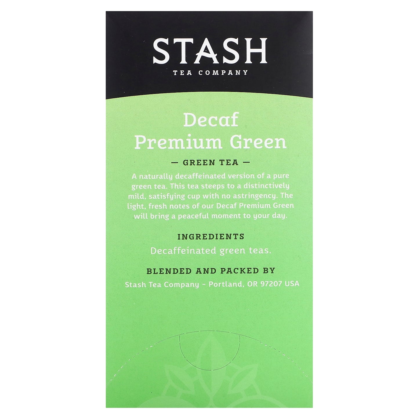 Stash Tea, Green Tea, Decaf Premium Green, 18 Tea Bags, 1.1 oz (33 g)