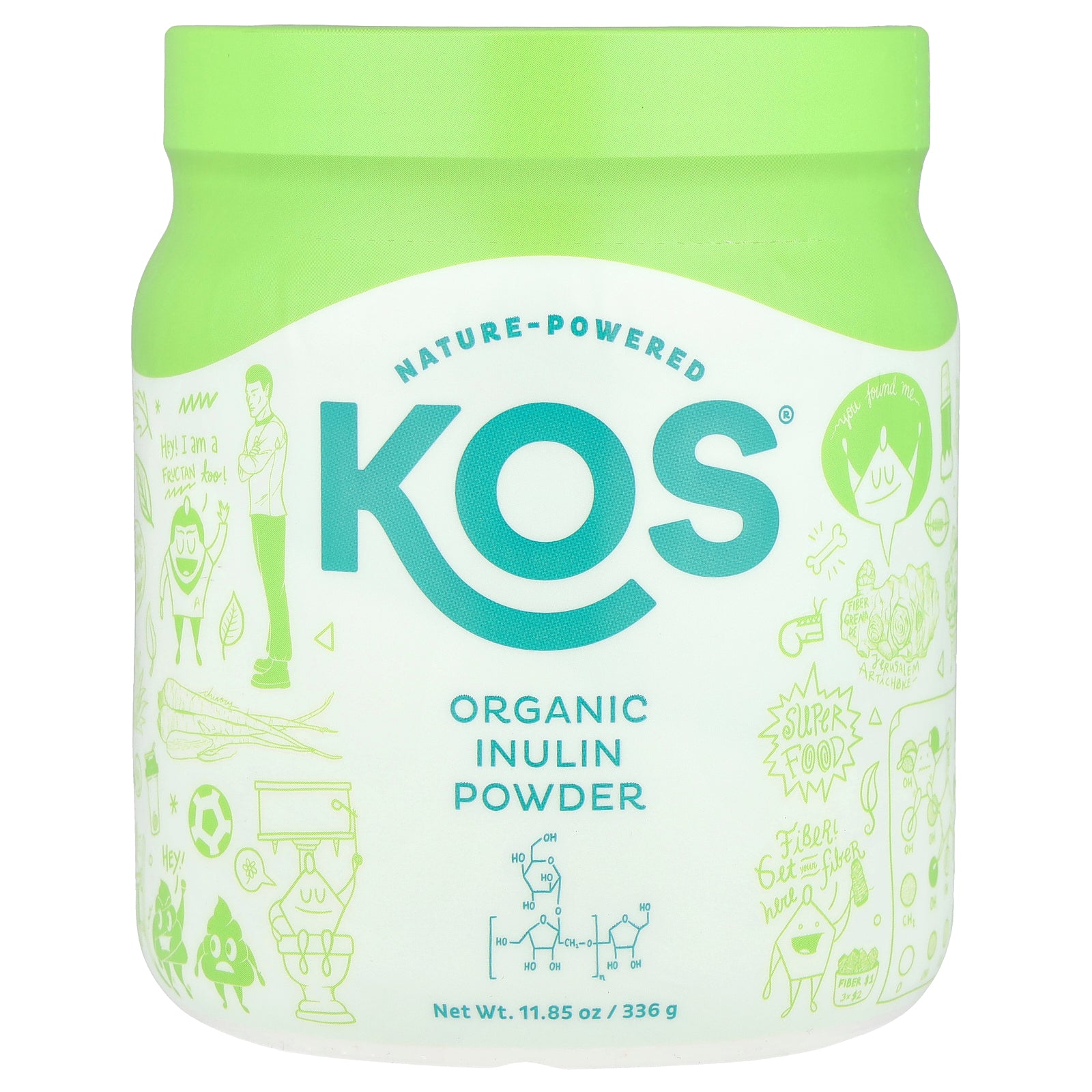 KOS, Organic Inulin Powder, 11.85 oz (336 g)