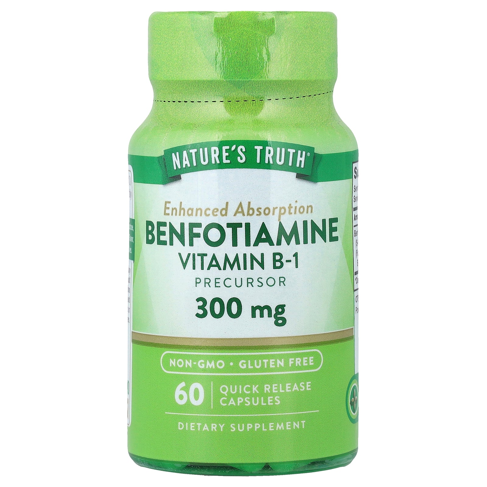 Nature's Truth, Benfotiamine, 300 mg, 60 Quick Release Capsules
