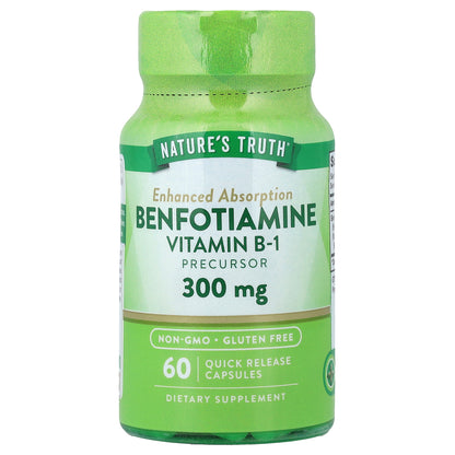 Nature's Truth, Benfotiamine, 300 mg, 60 Quick Release Capsules