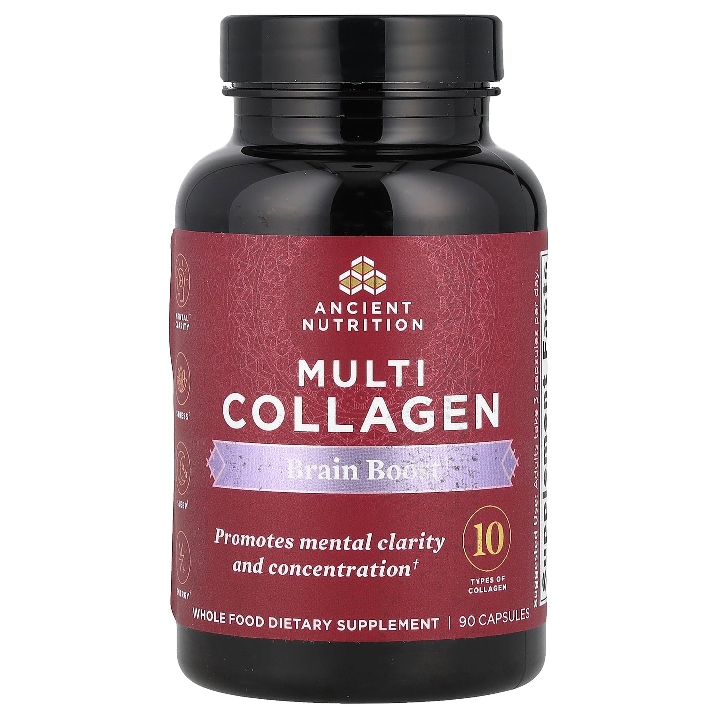 Ancient Nutrition, Multi Collagen, Brain Boost, 90 Capsules