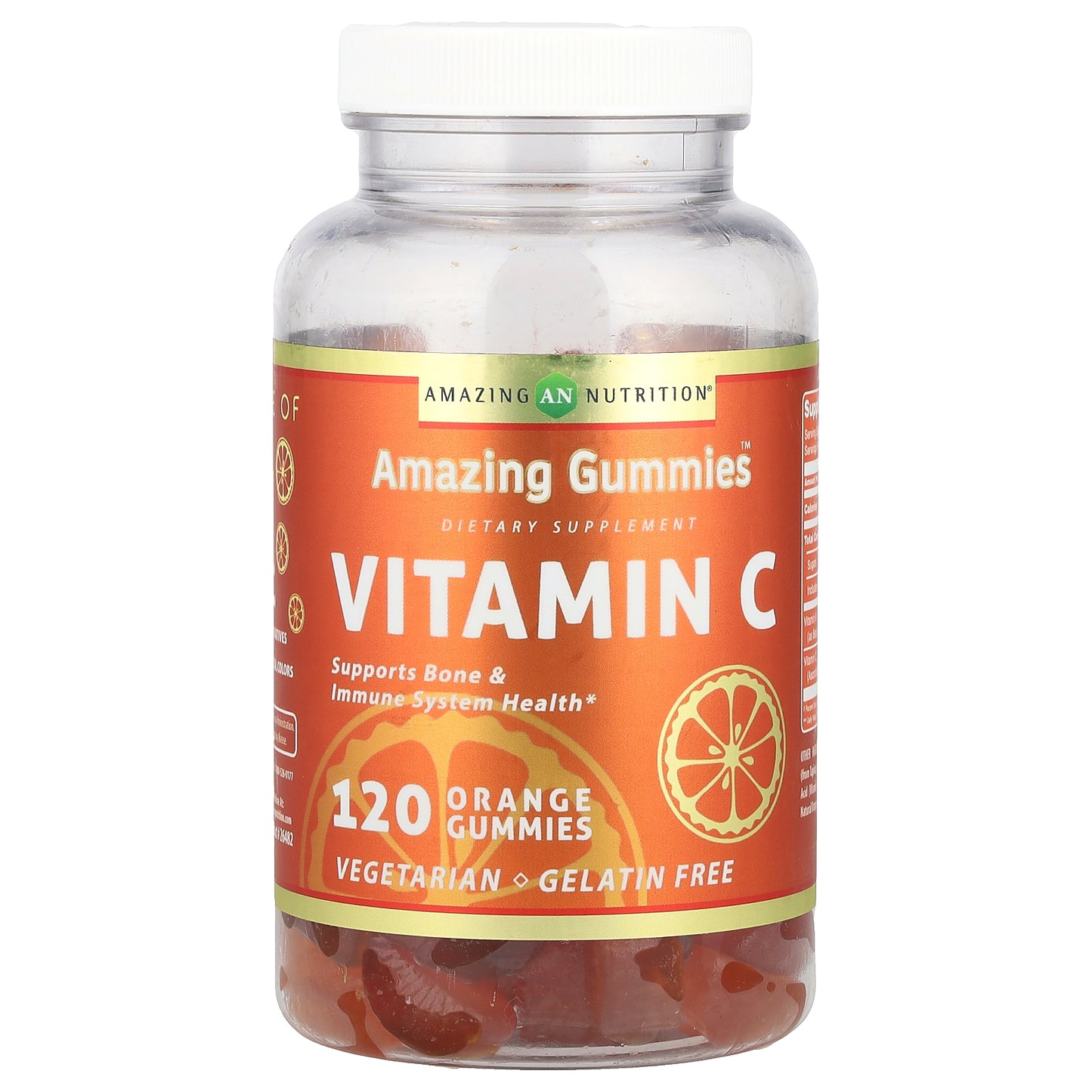 Amazing Nutrition, Amazing Gummies™, Vitamin C, Orange, 120 Gummies