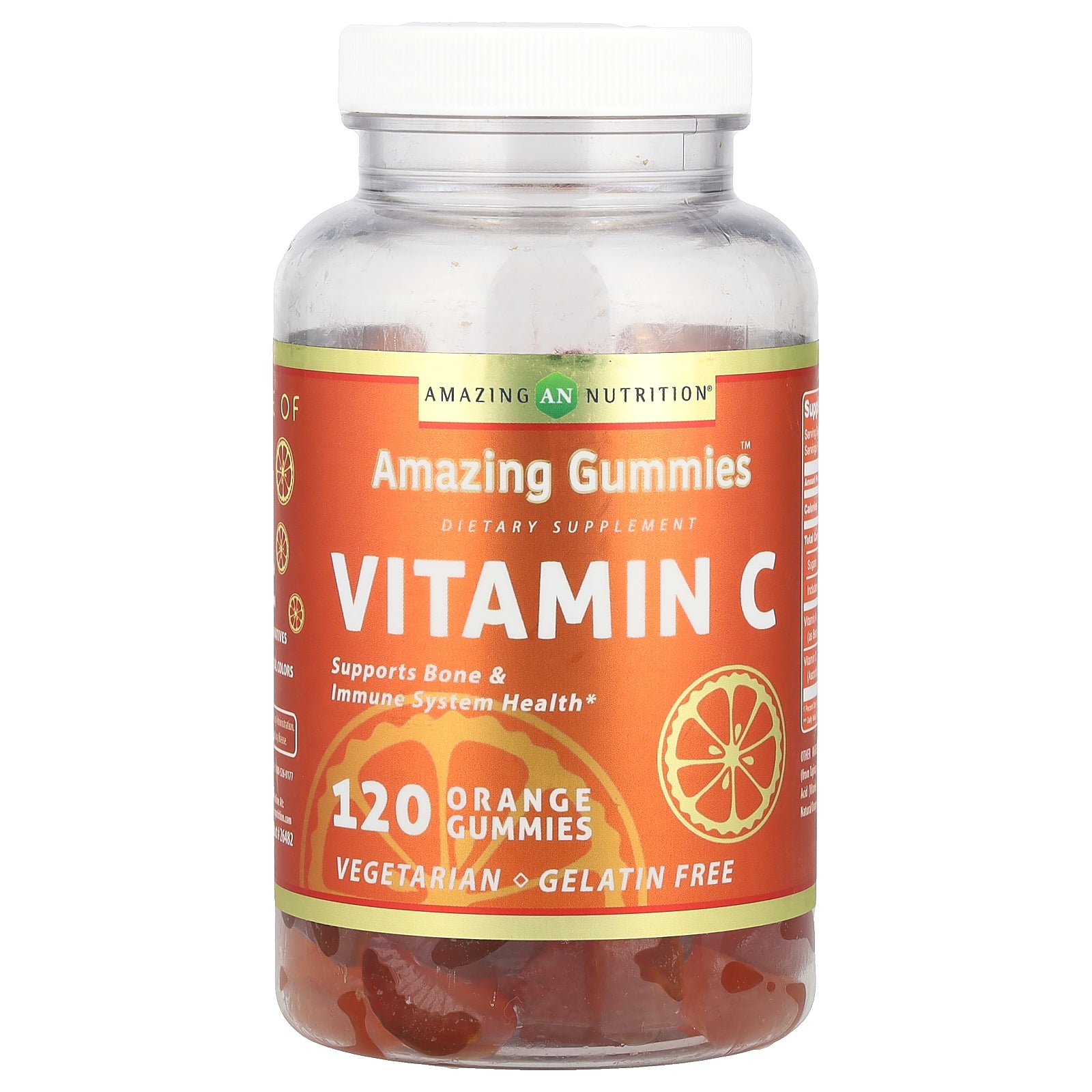 Amazing Nutrition, Amazing Gummies™, Vitamin C, Orange, 120 Gummies