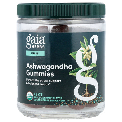 Gaia Herbs, Ashwagandha Gummies, Apple Cinnamon, 45 Gummies