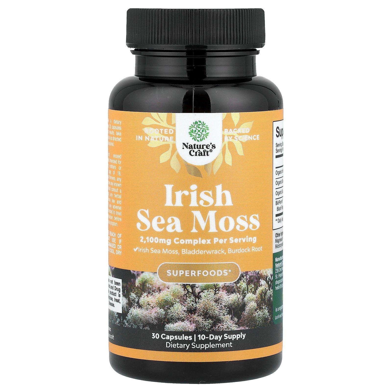 Nature's Craft, Irish Sea Moss, 30 Capsules
