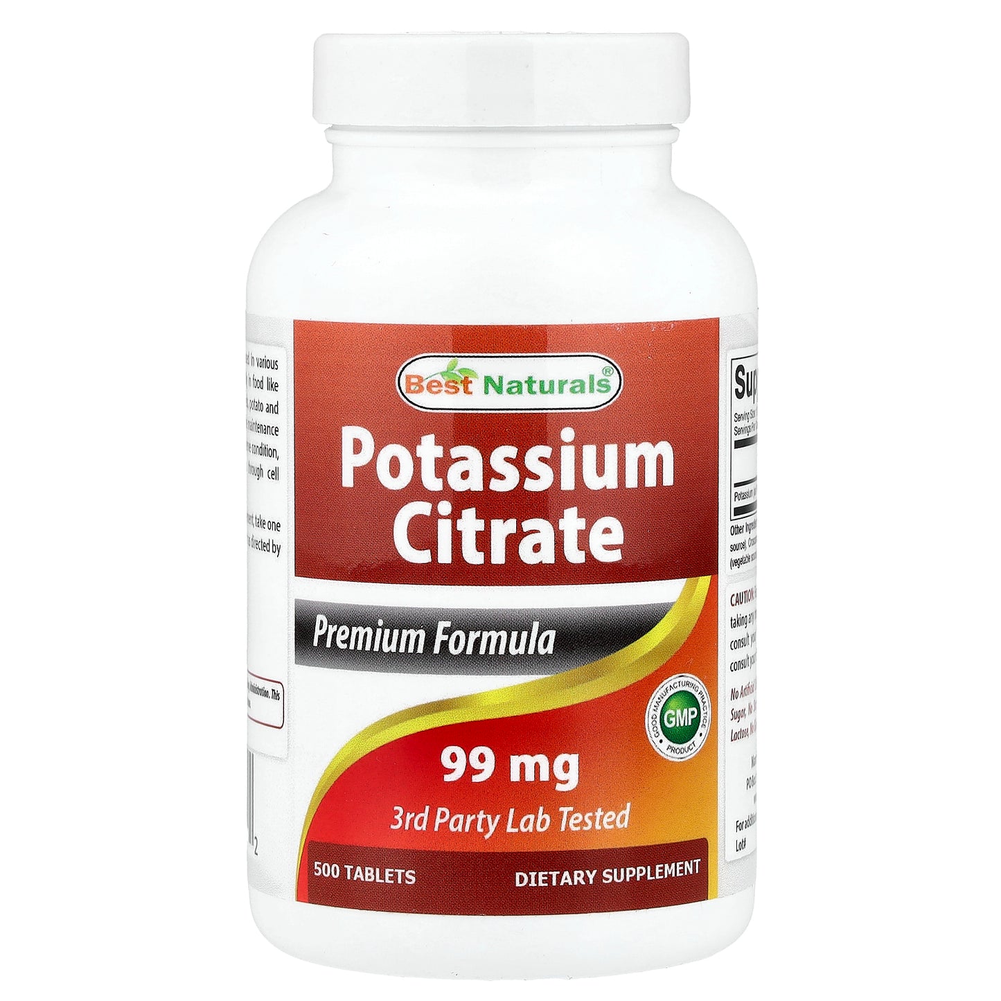 Best Naturals, Potassium Citrate, 99 mg, 500 Tablets