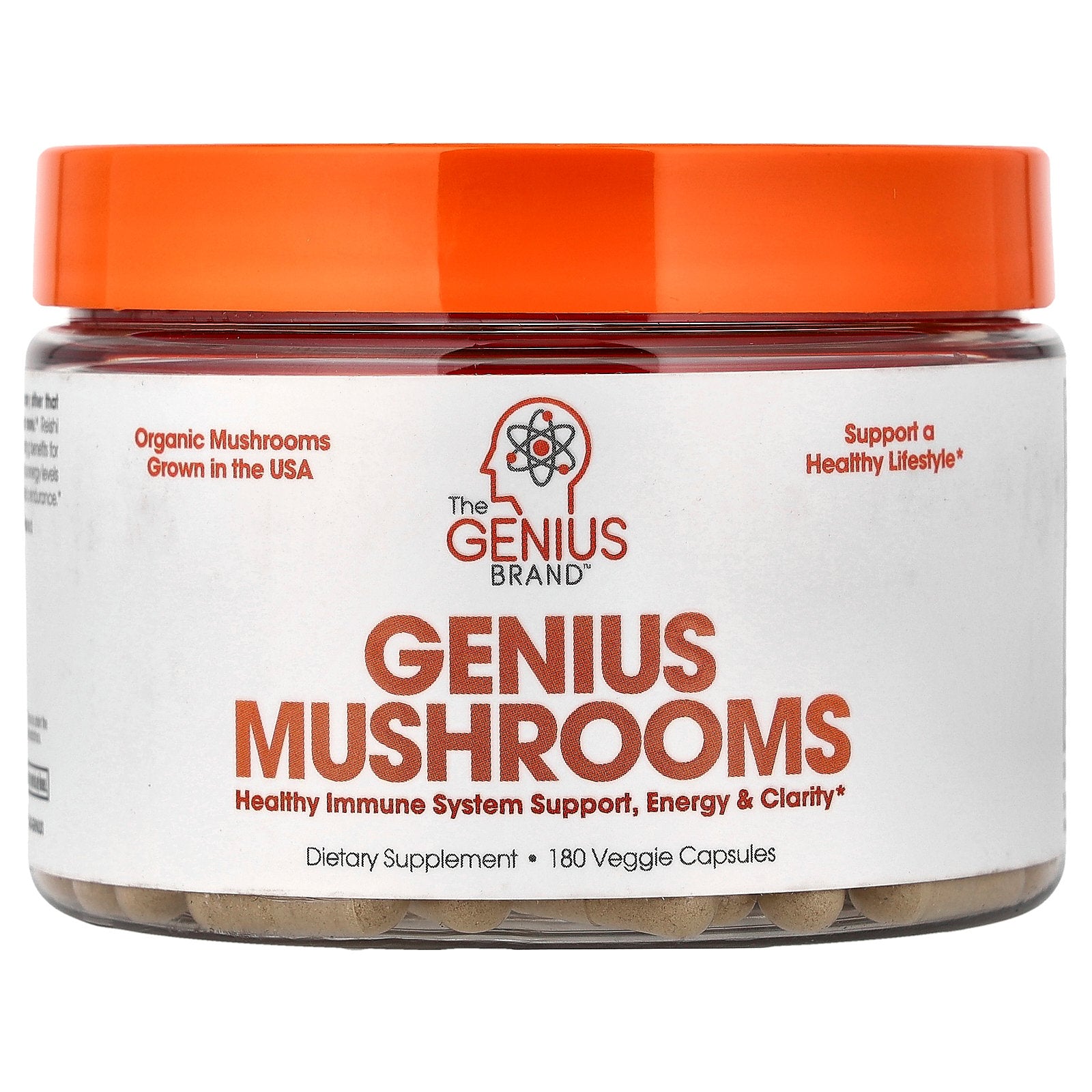The Genius Brand, Genius Mushrooms, 180 Veggie Capsules