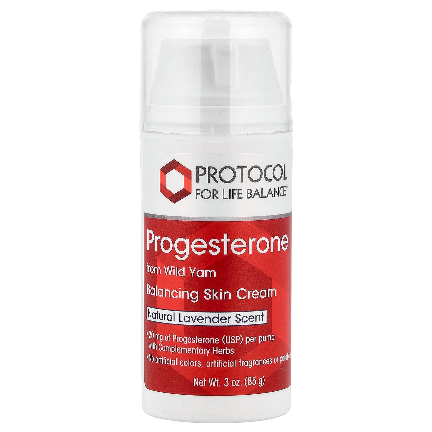 Protocol for Life Balance, Progesterone From Wild Yam, Balancing Skin Cream, Natural Lavender, 3 oz (85 g)