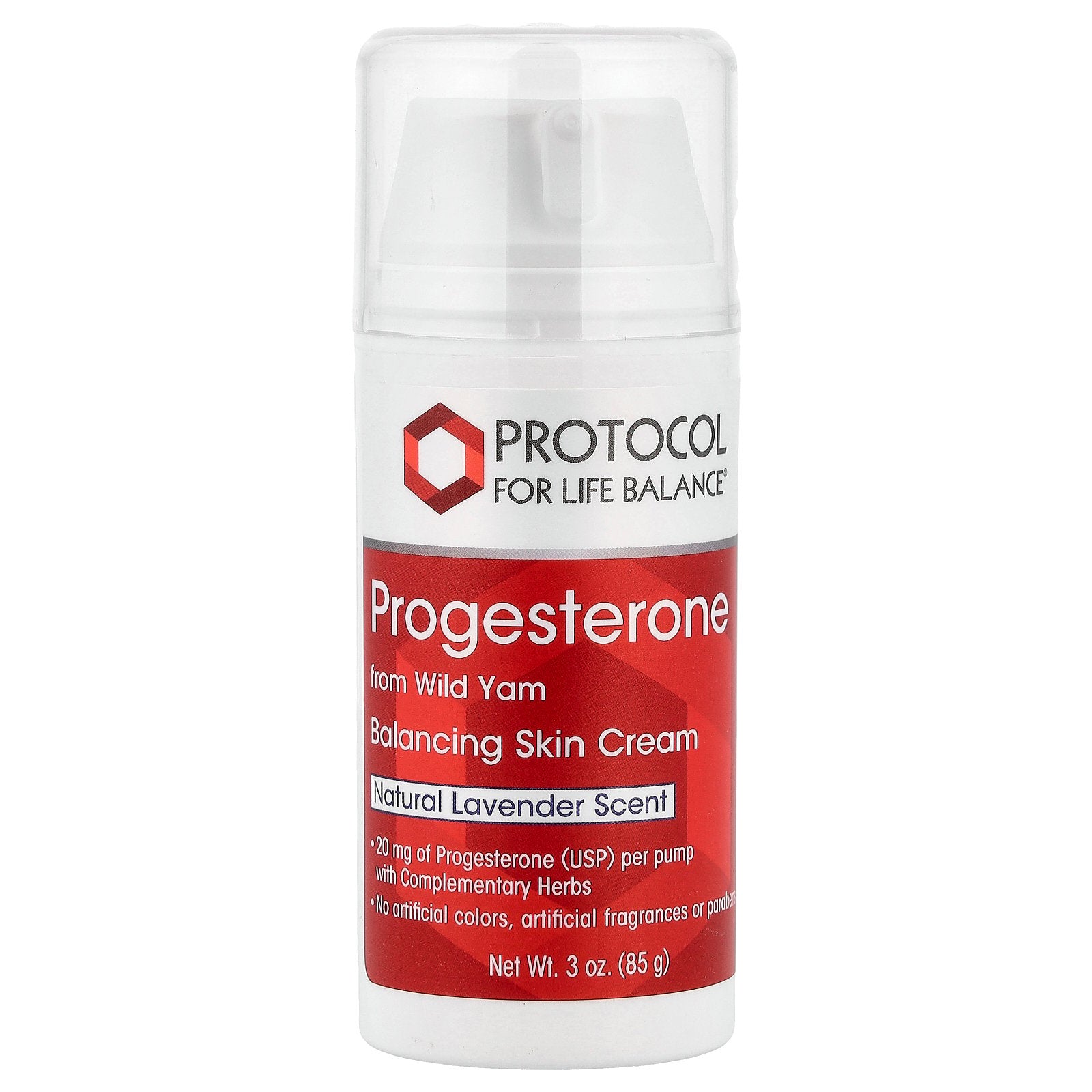 Protocol for Life Balance, Progesterone From Wild Yam, Balancing Skin Cream, Natural Lavender, 3 oz (85 g)