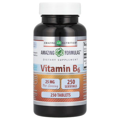 Amazing Nutrition, Vitamin B6, 25 mg, 250 Tablets